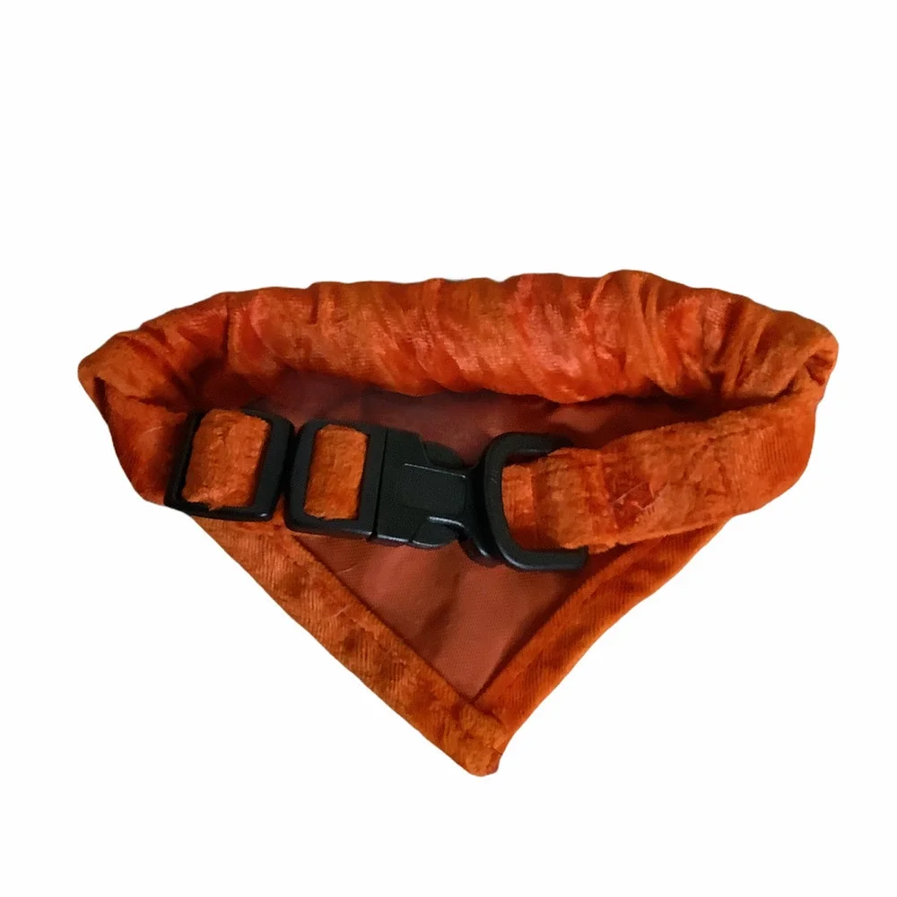 Crushed Velvet Dog Collar with Bandana
